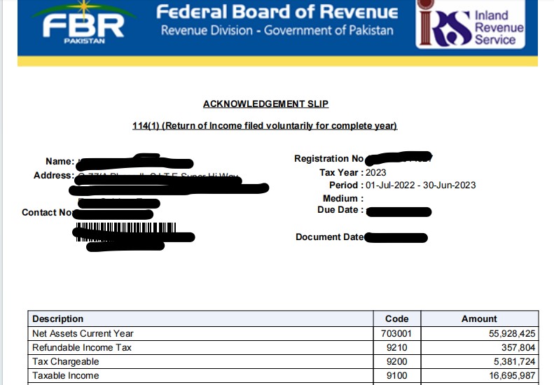 Director's Tax Return